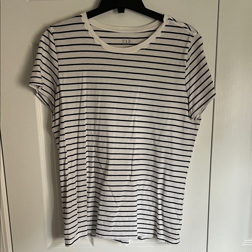 GAP Black and White Striped Tee